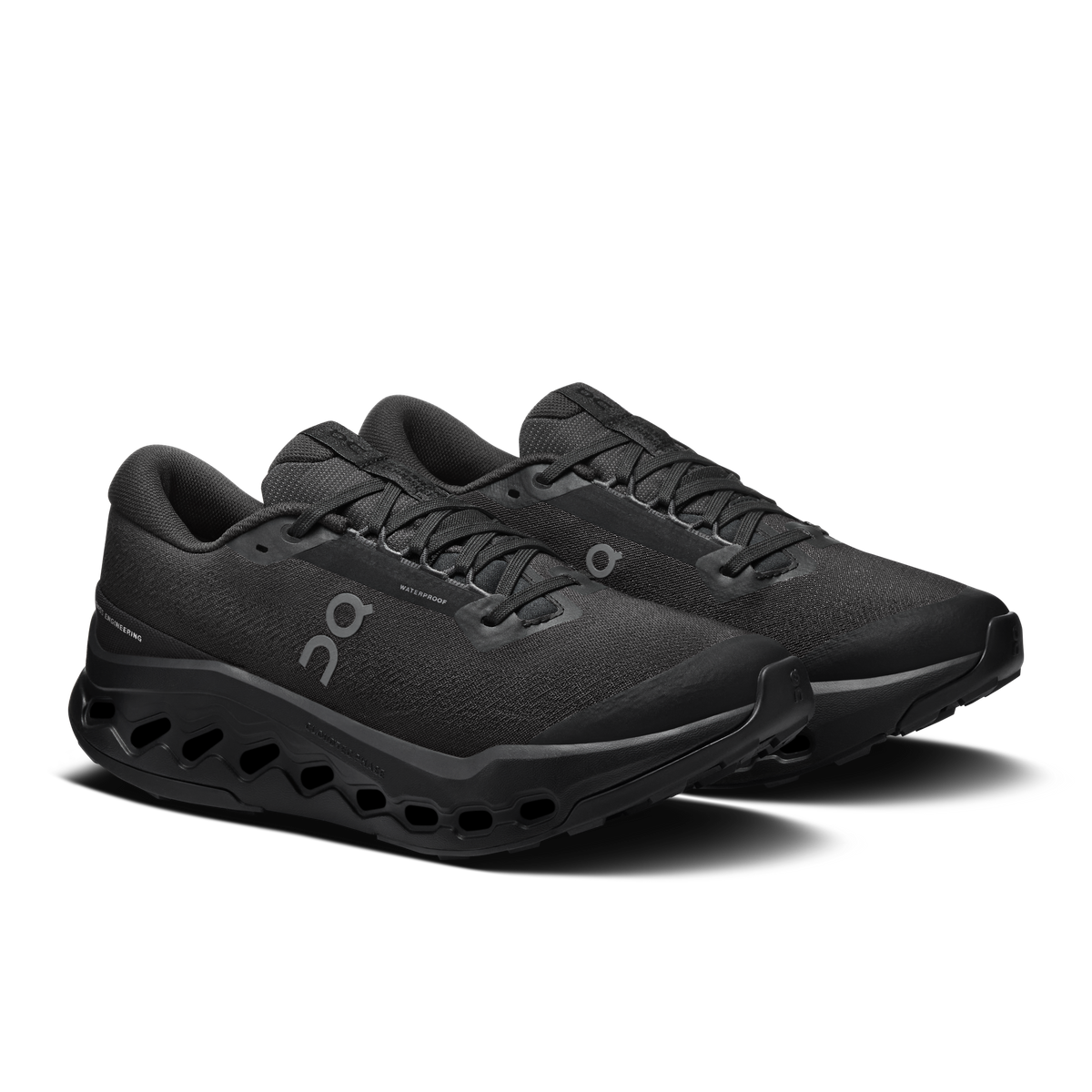 On Running Women's Cloudsurfer Trail 2 Waterproof Shoes - Black / Black